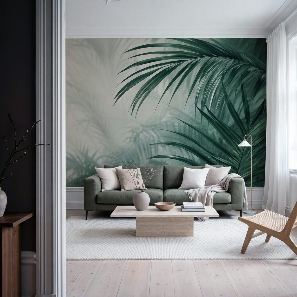 Palmveren verdwijnen in turquoise — interieur 3