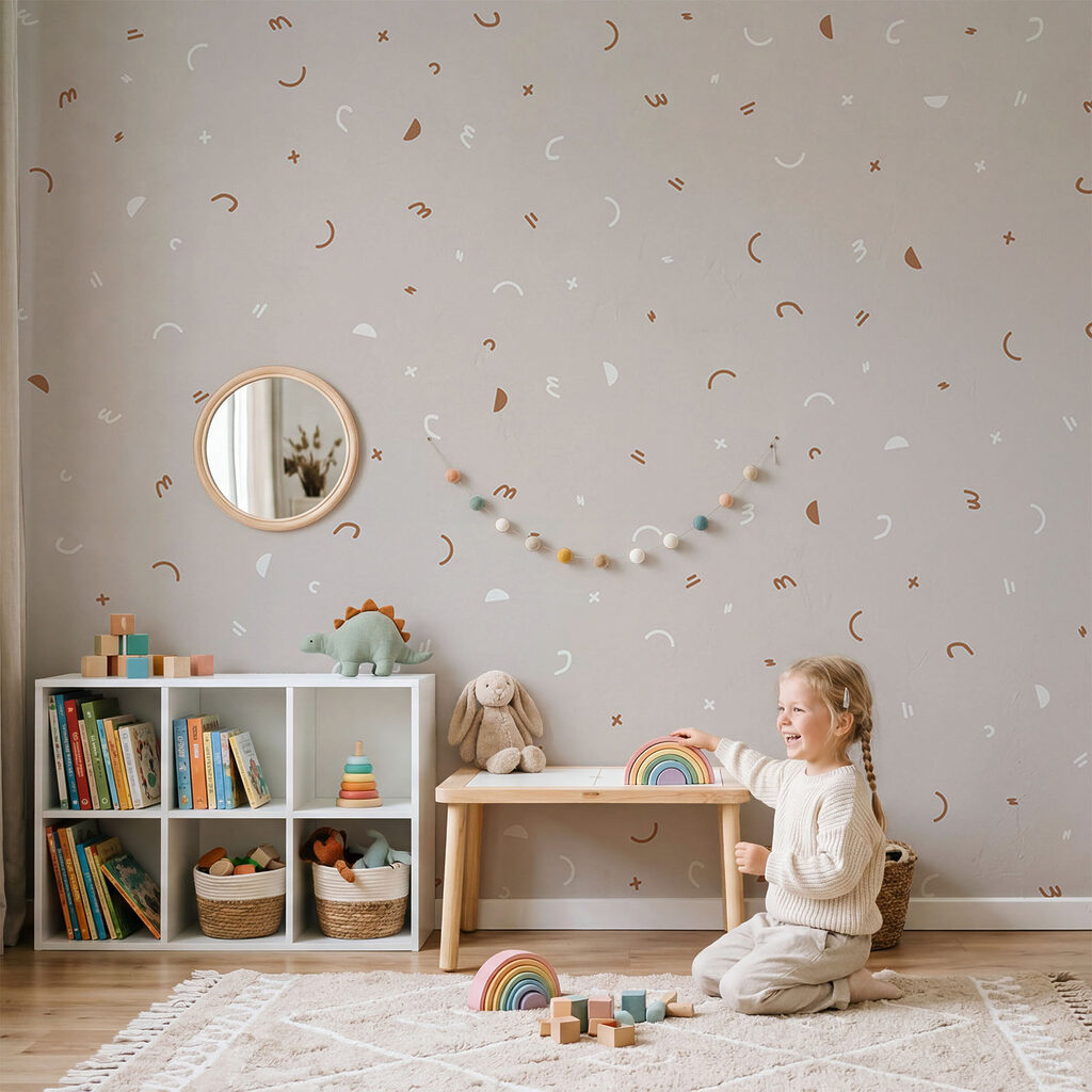 Tekentjes op zachte kleur — interieur 2