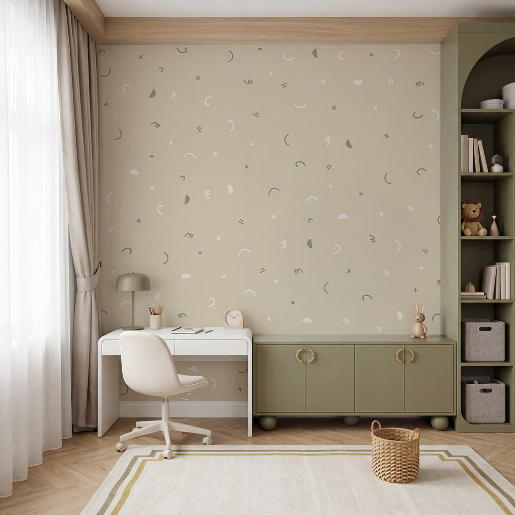Tekentjes op zachte kleur — interieur 1