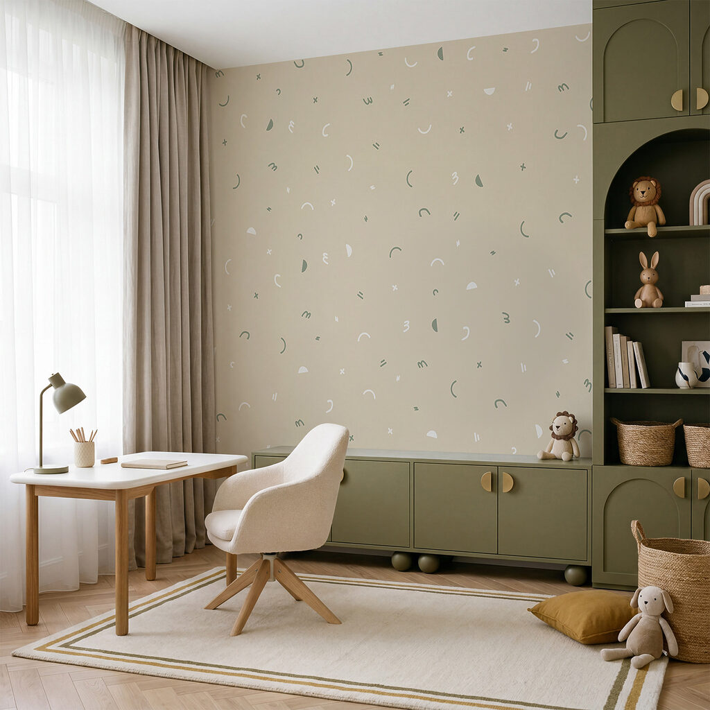 Tekentjes op zachte kleur — interieur 2