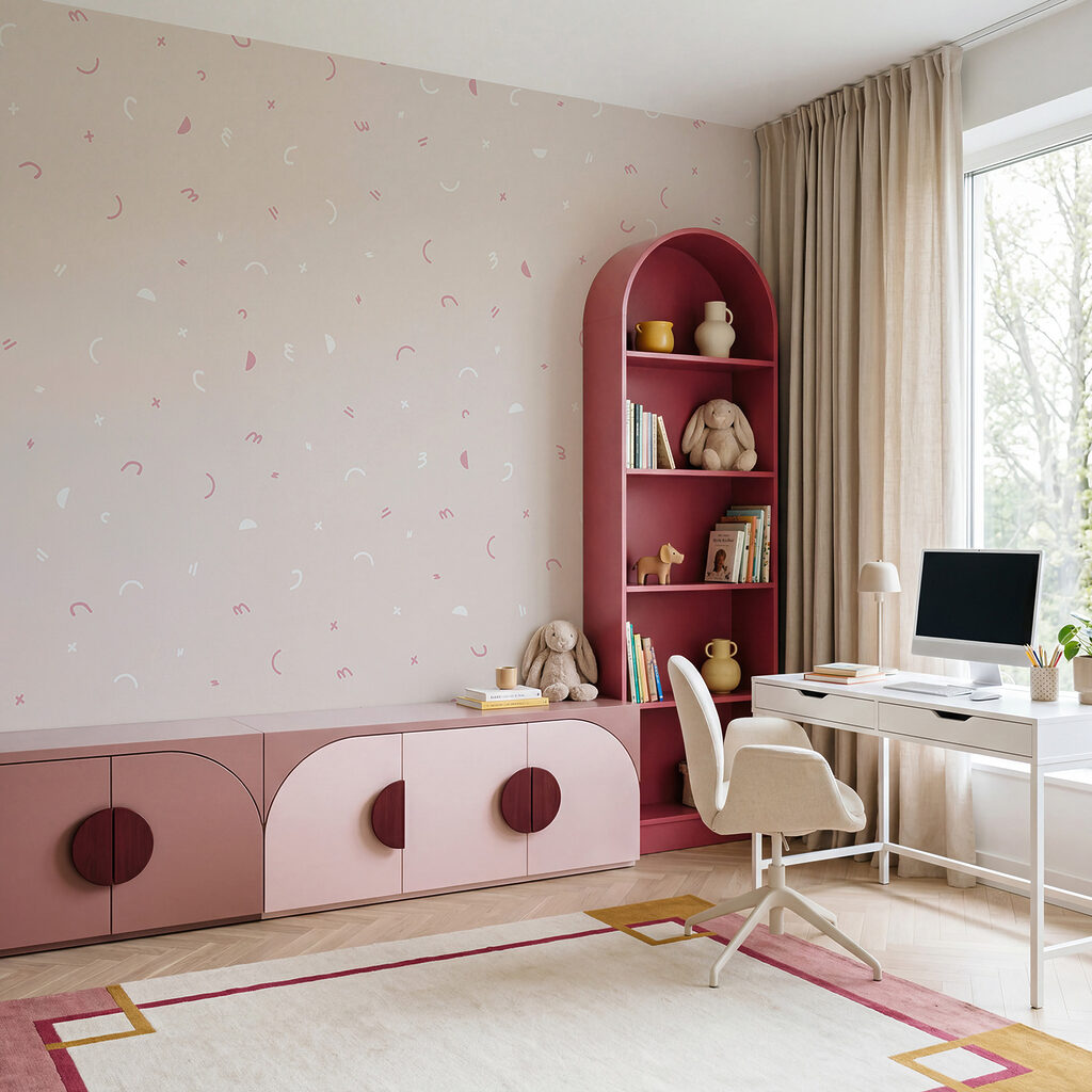 Tekentjes op zachte kleur — interieur 1