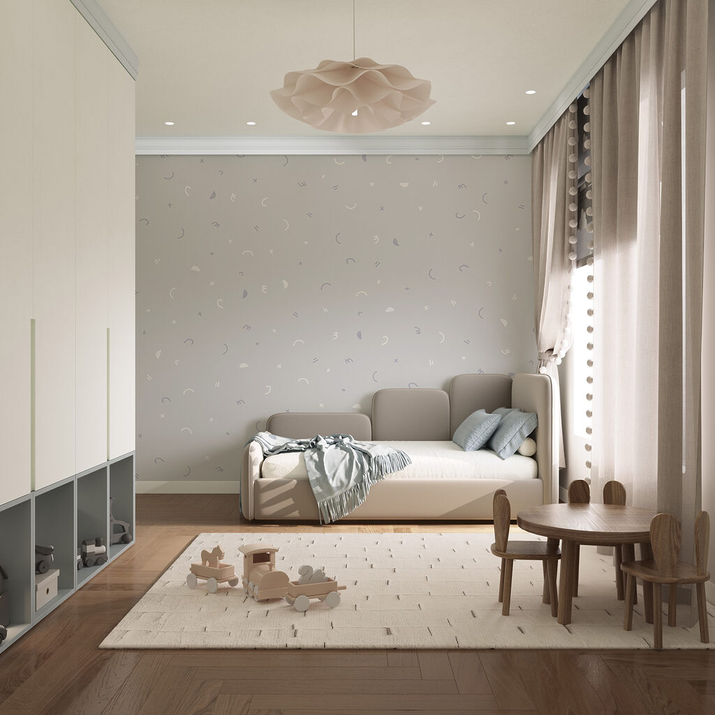 Tekentjes op zachte kleur — interieur 3