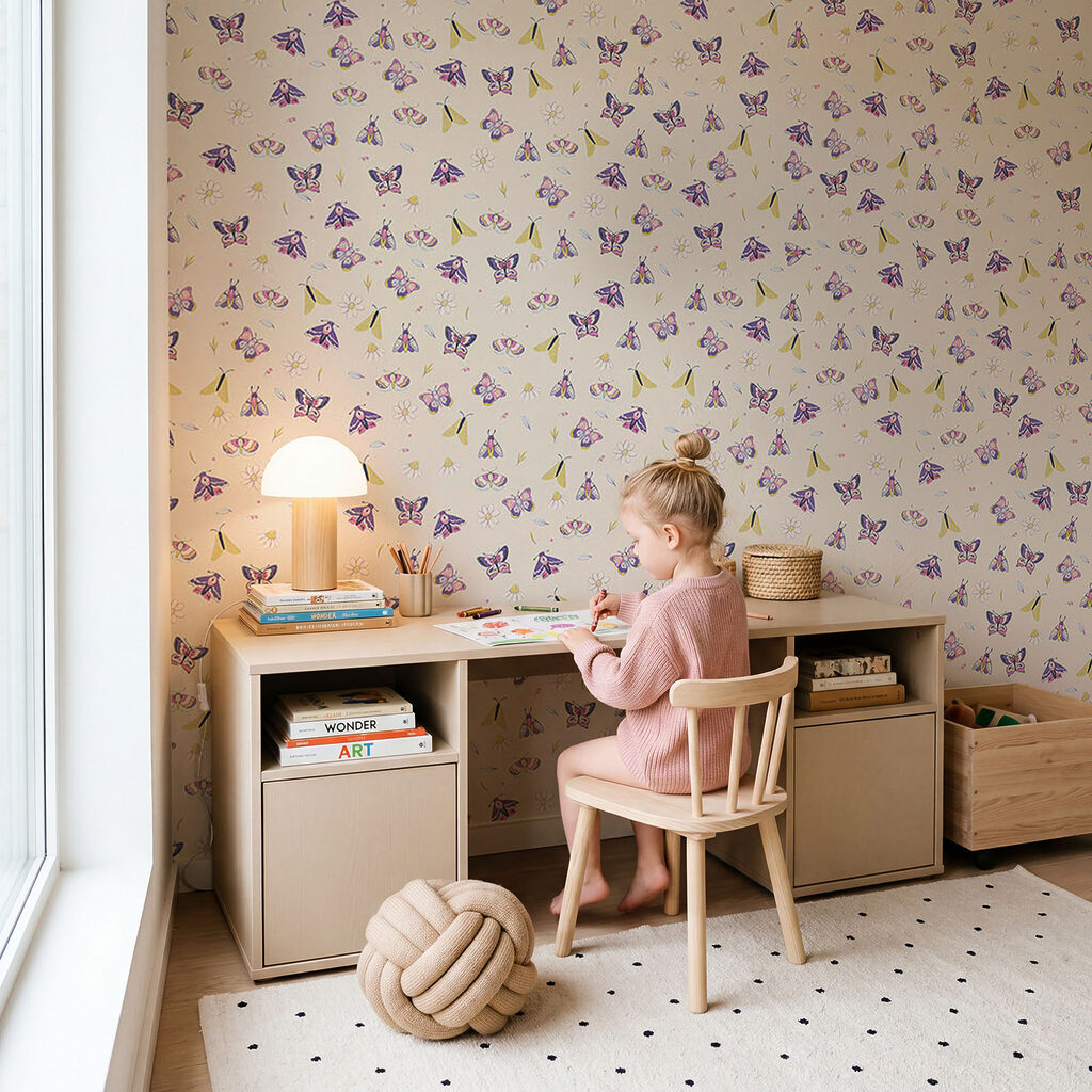 Kleine lila bloempjes overal — interieur 2