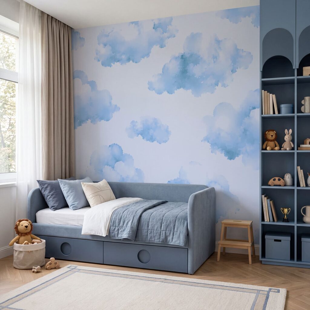 Wolkjes in zachte waterverf — interieur 1
