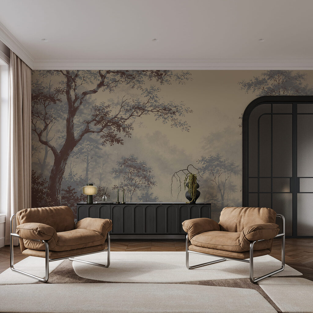 Een rivier die door een bos stroomt — interieur 2