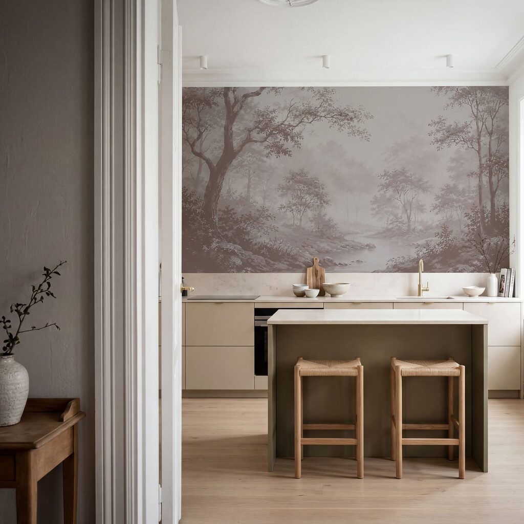 Een rivier die door een bos stroomt — interieur 3