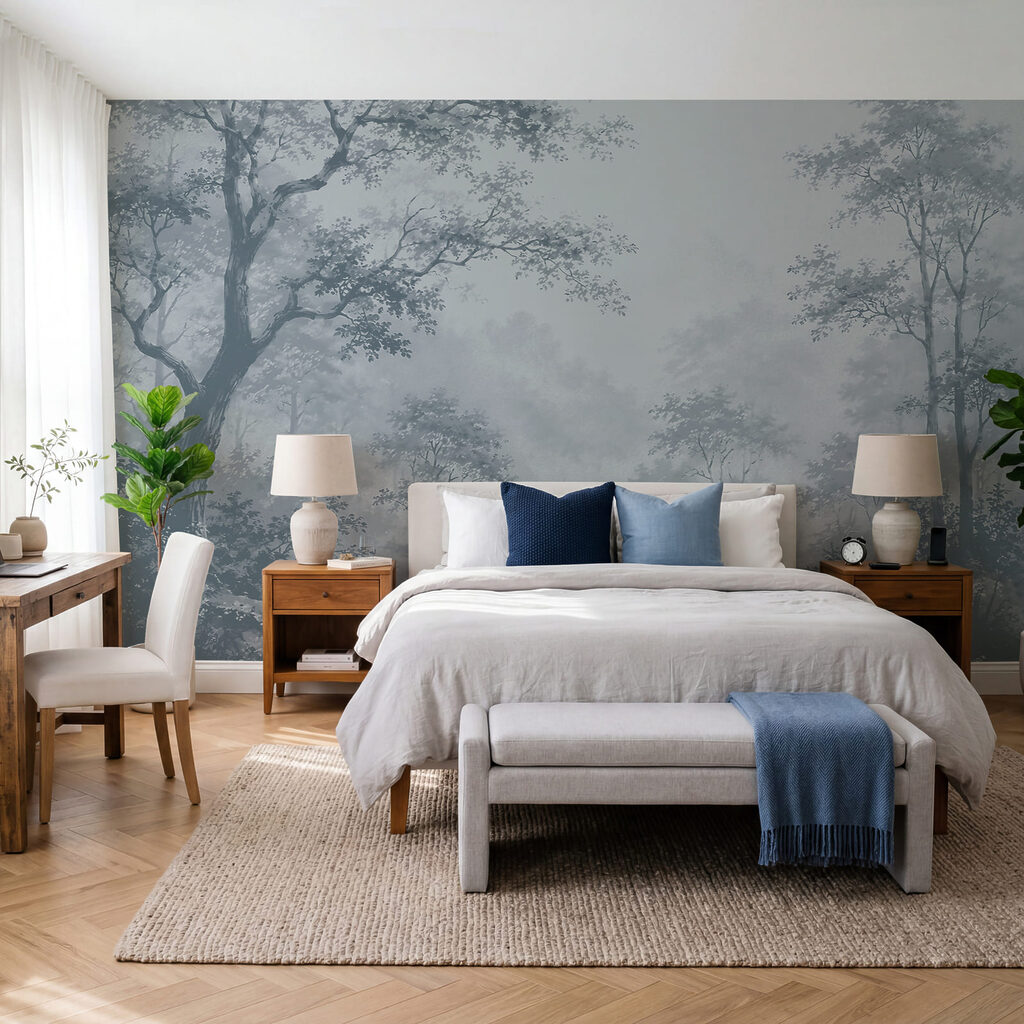 Een rivier die door een bos stroomt — interieur 2