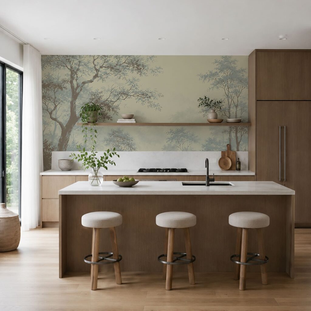 Een rivier die door een bos stroomt — interieur 3