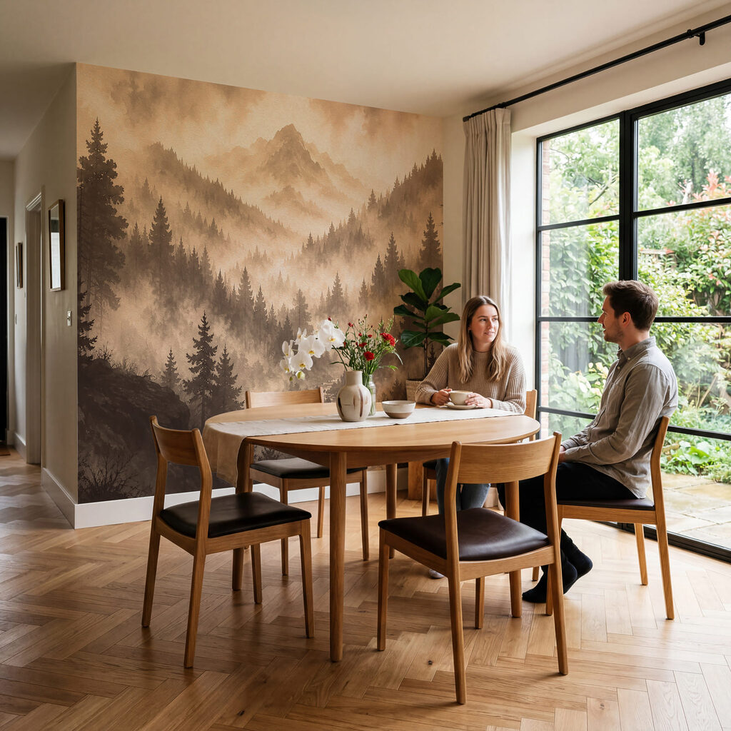 Dennen onder een bergtop — interieur 3