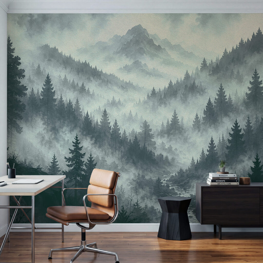 Dennen onder een bergtop — interieur 3