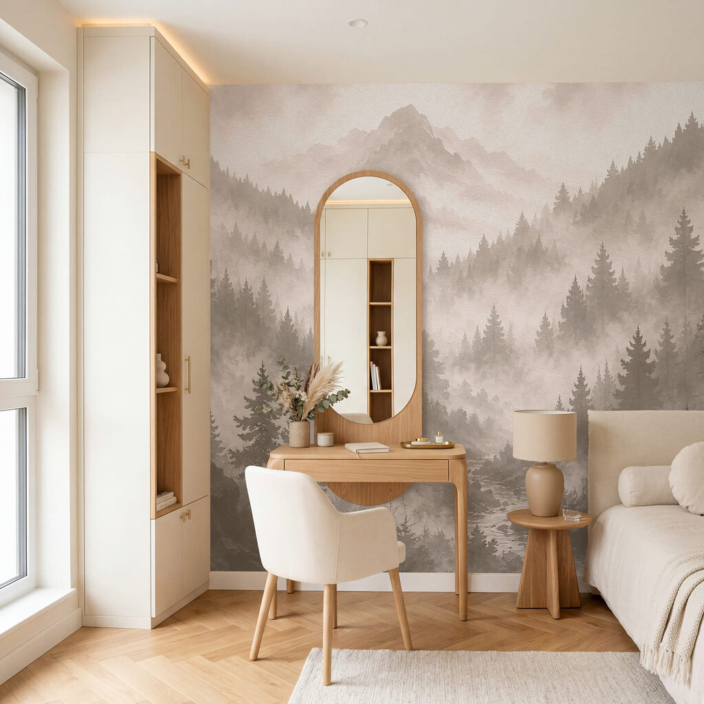 Dennen onder een bergtop — interieur 2