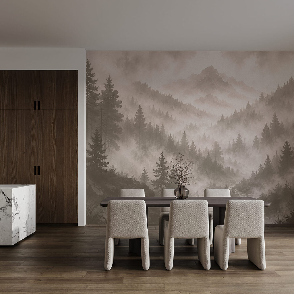 Dennen onder een bergtop — interieur 3