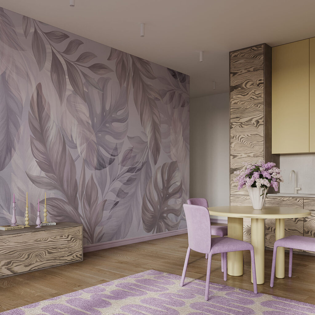 Fijne blaadjes in zachte tinten — interieur 2