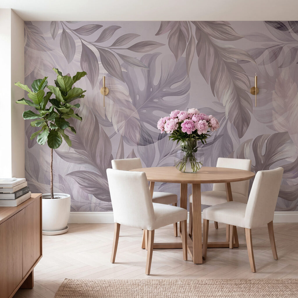 Fijne blaadjes in zachte tinten — interieur 1