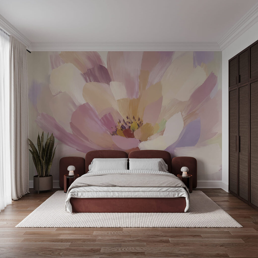 Bloem in brede penseelvlakken — interieur 2