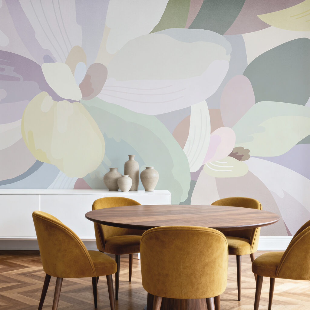 Bloemen in zachte kleurvlakken — interieur 4