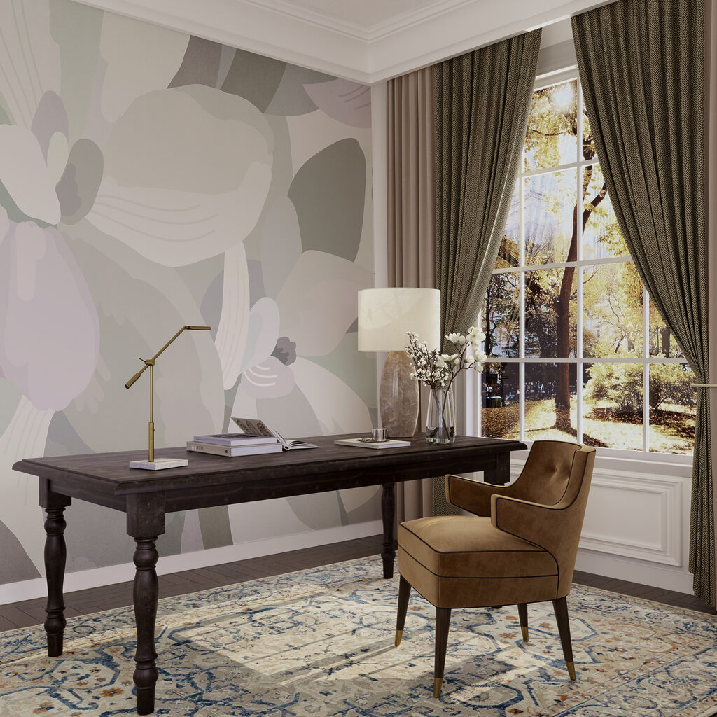 Bloemen in zachte kleurvlakken — interieur 4