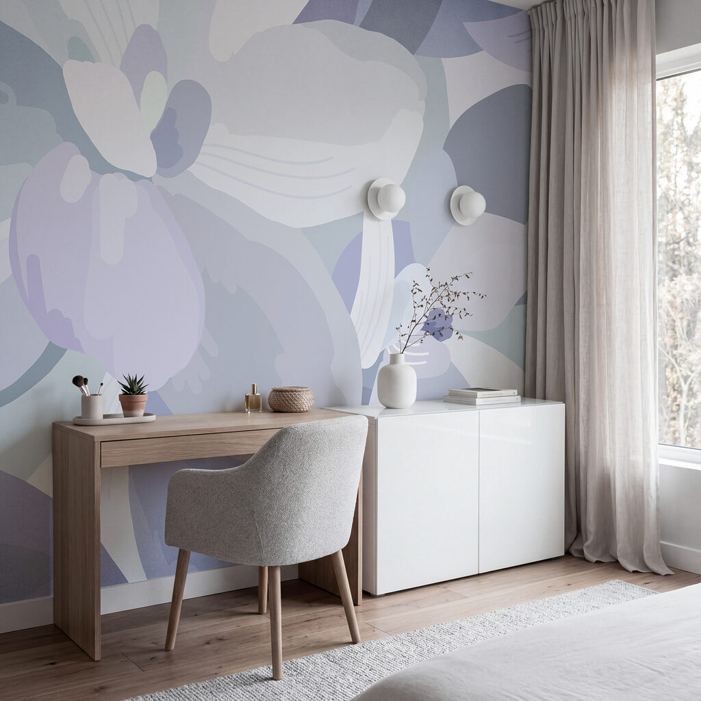 Bloemen in zachte kleurvlakken — interieur 2