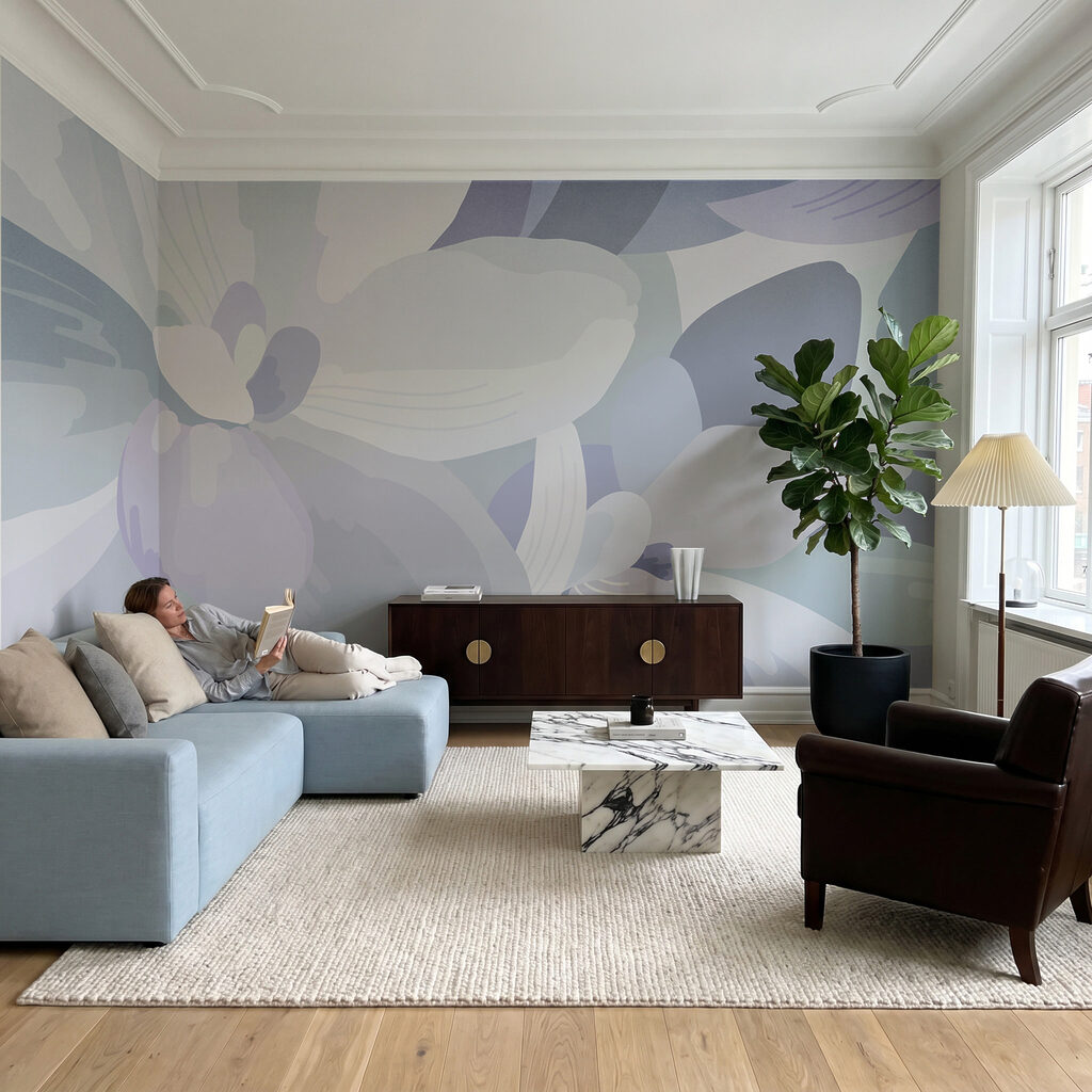 Bloemen in zachte kleurvlakken — interieur 6