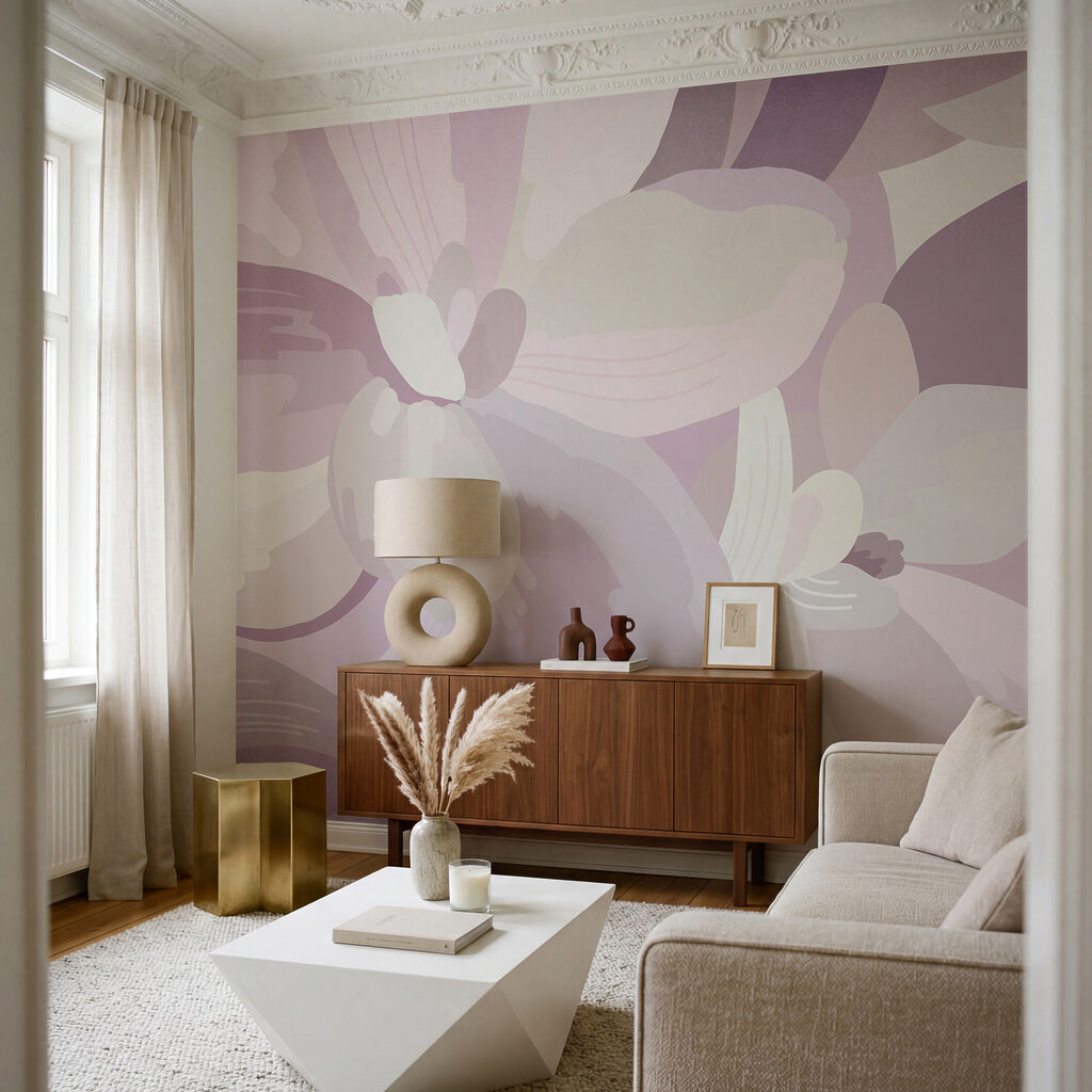 Bloemen in zachte kleurvlakken — interieur 2