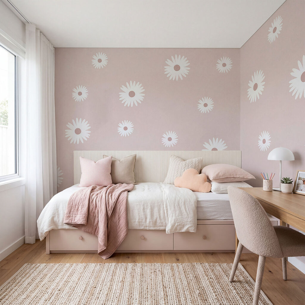 Kleine bloemen op kleur — interieur 1