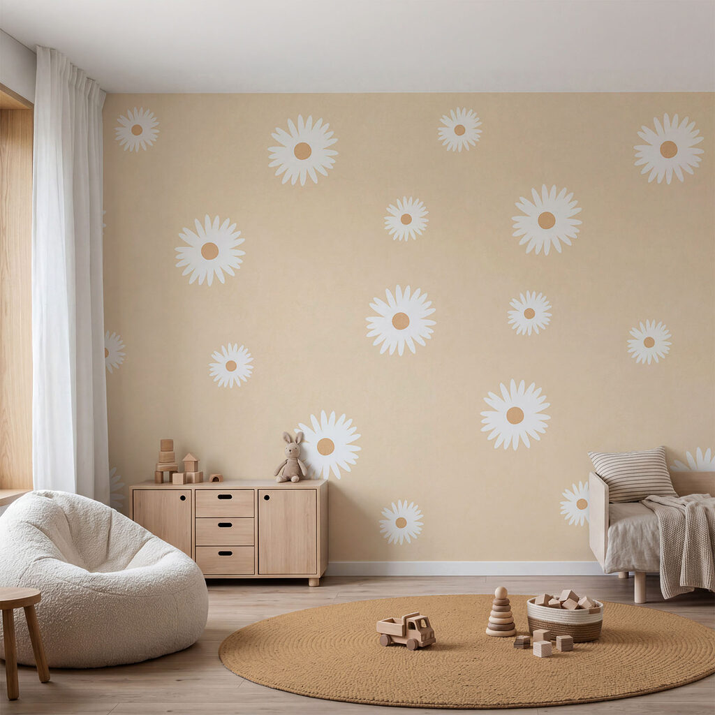 Kleine bloemen op kleur — interieur 1
