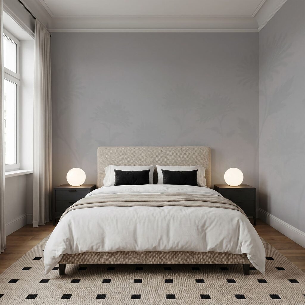 Witte achtergrond met bloemen — interieur 2