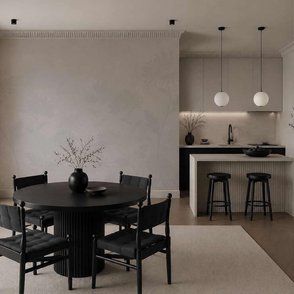 Witte achtergrond met bloemen — interieur 1