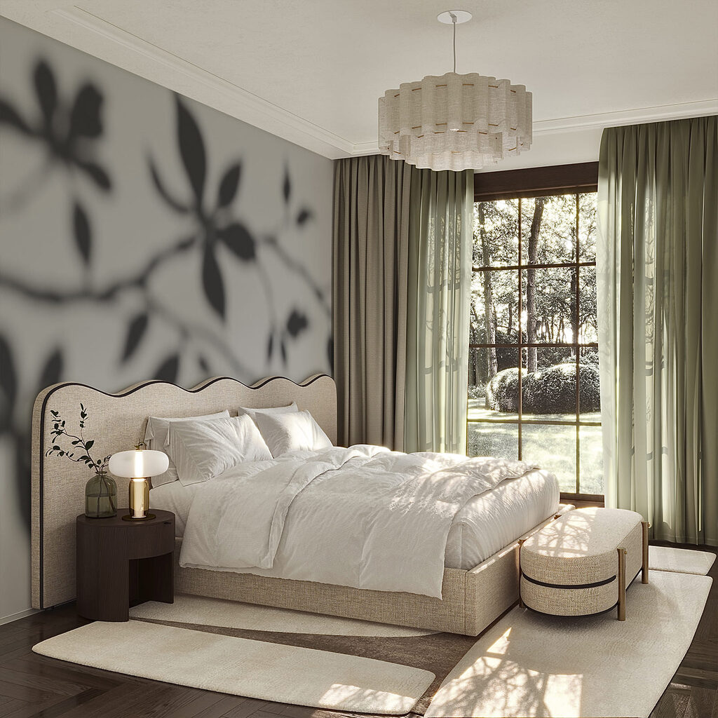 Schaduwtakken op de muur — interieur 2