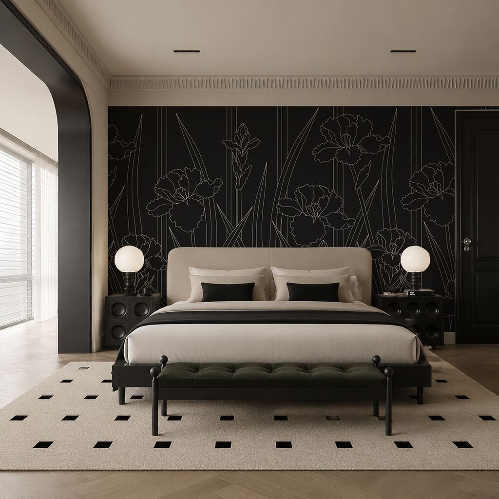 Narcissen in lichte lijntekening — interieur 1