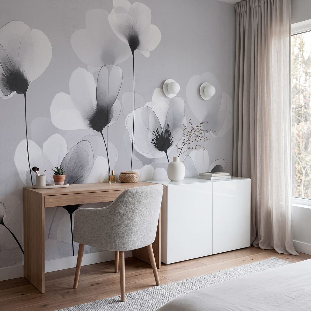 Tere bloemen, donkere harten — interieur 1