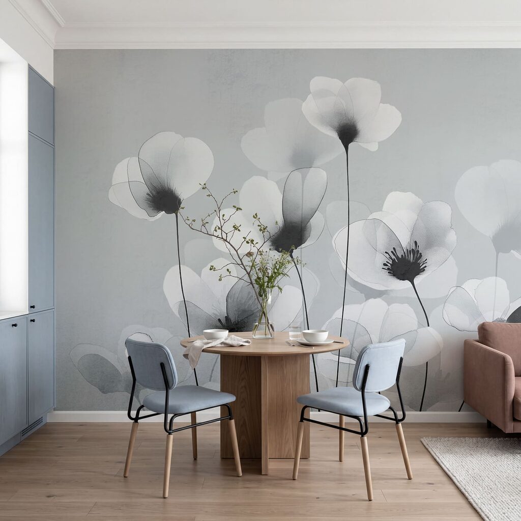 Tere bloemen, donkere harten — interieur 1
