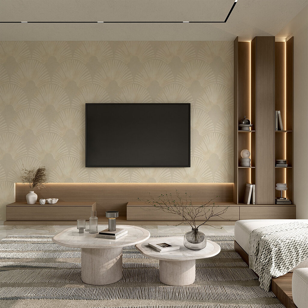 Waaiers met geschilderde schaduwen — interieur 3