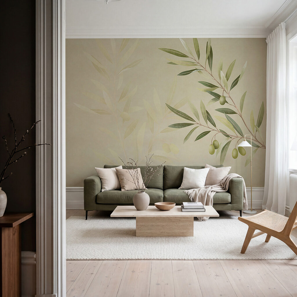 Tak met groene vruchten — interieur 3