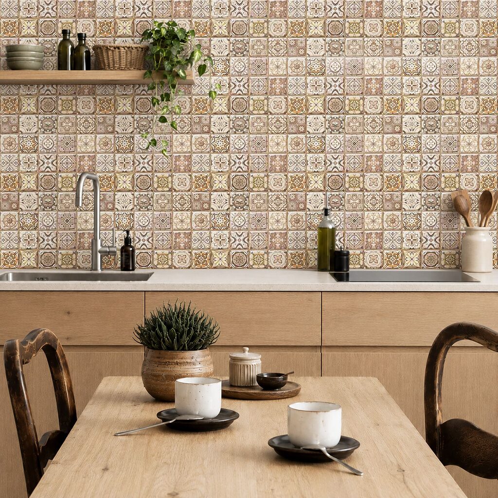 Patroon van vierkanten en vierkanten in een interieur