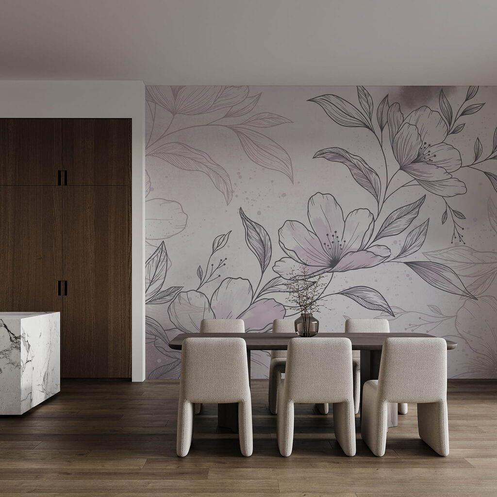 Bloesemtak in fijne arcering — interieur 4