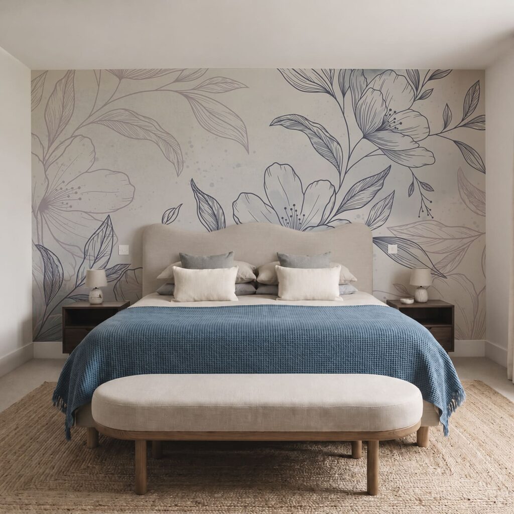 Bloesemtak in fijne arcering — interieur 2