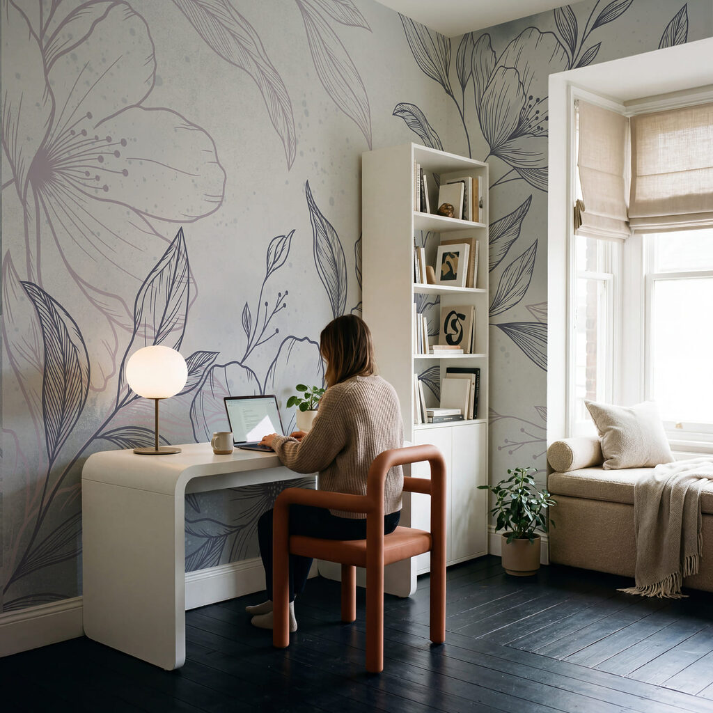Bloesemtak in fijne arcering — interieur 4