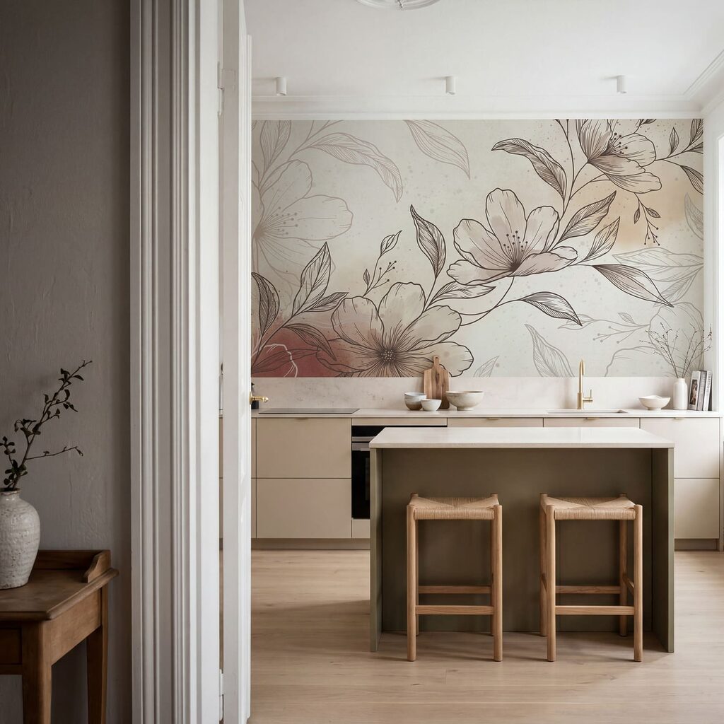 Bloesemtak in fijne arcering — interieur 5