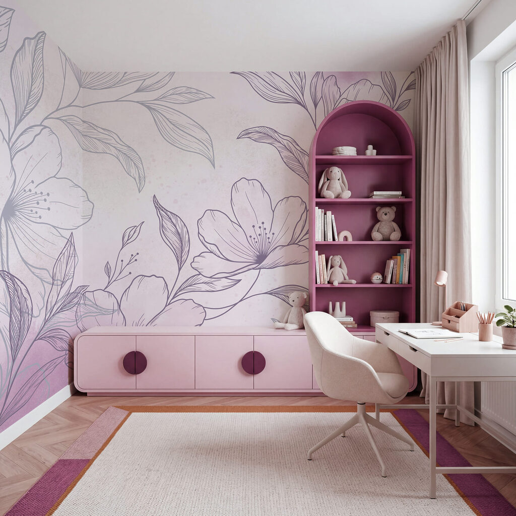 Bloesemtak in fijne arcering — interieur 5