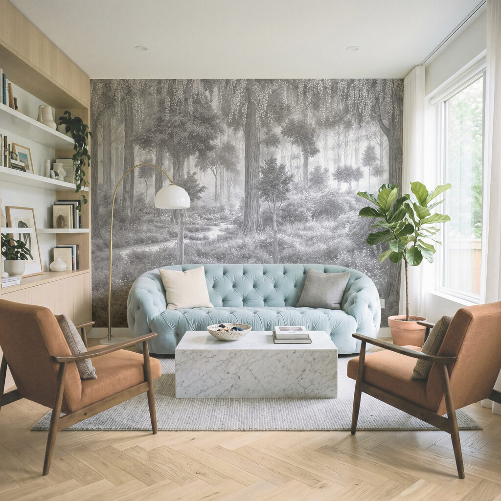Zonnestralen over een bosbodem — interieur 2
