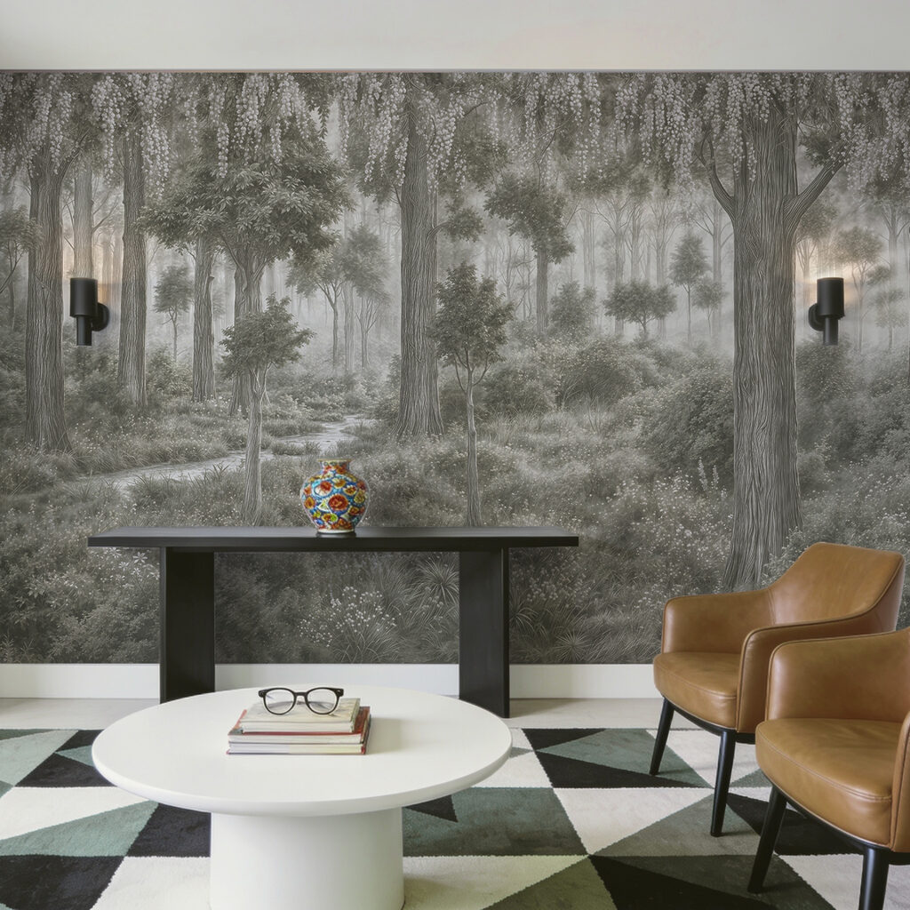 Zonnestralen over een bosbodem — interieur 2