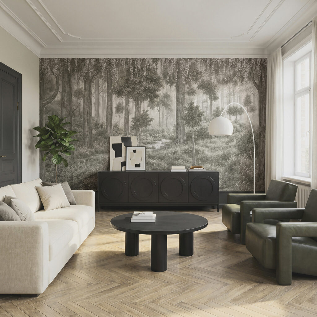 Zonnestralen over een bosbodem — interieur 3