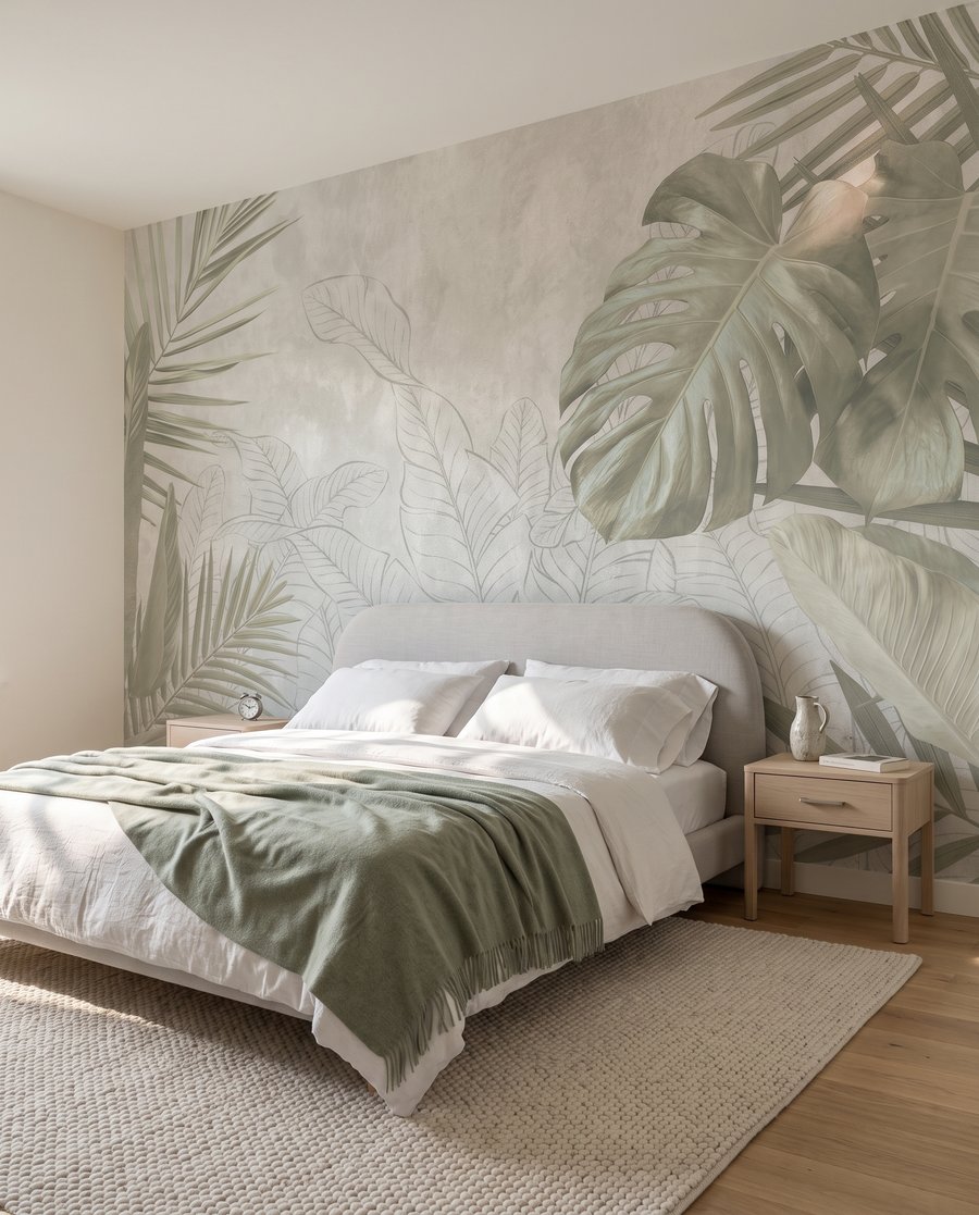 Tropenbladeren rond getekend loof — interieur 3