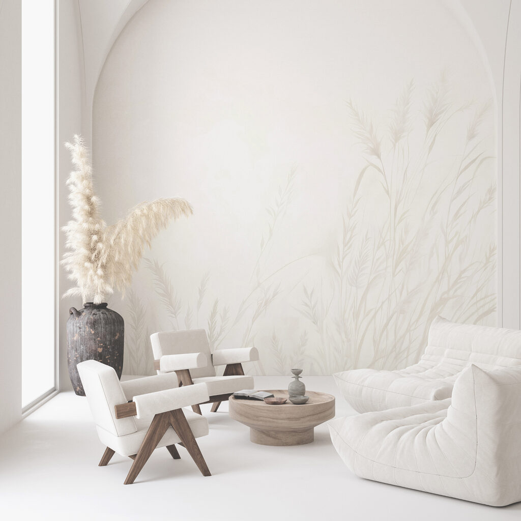 Grassen in bijna wit — interieur 2