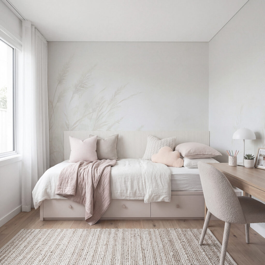 Grassen in bijna wit — interieur 3