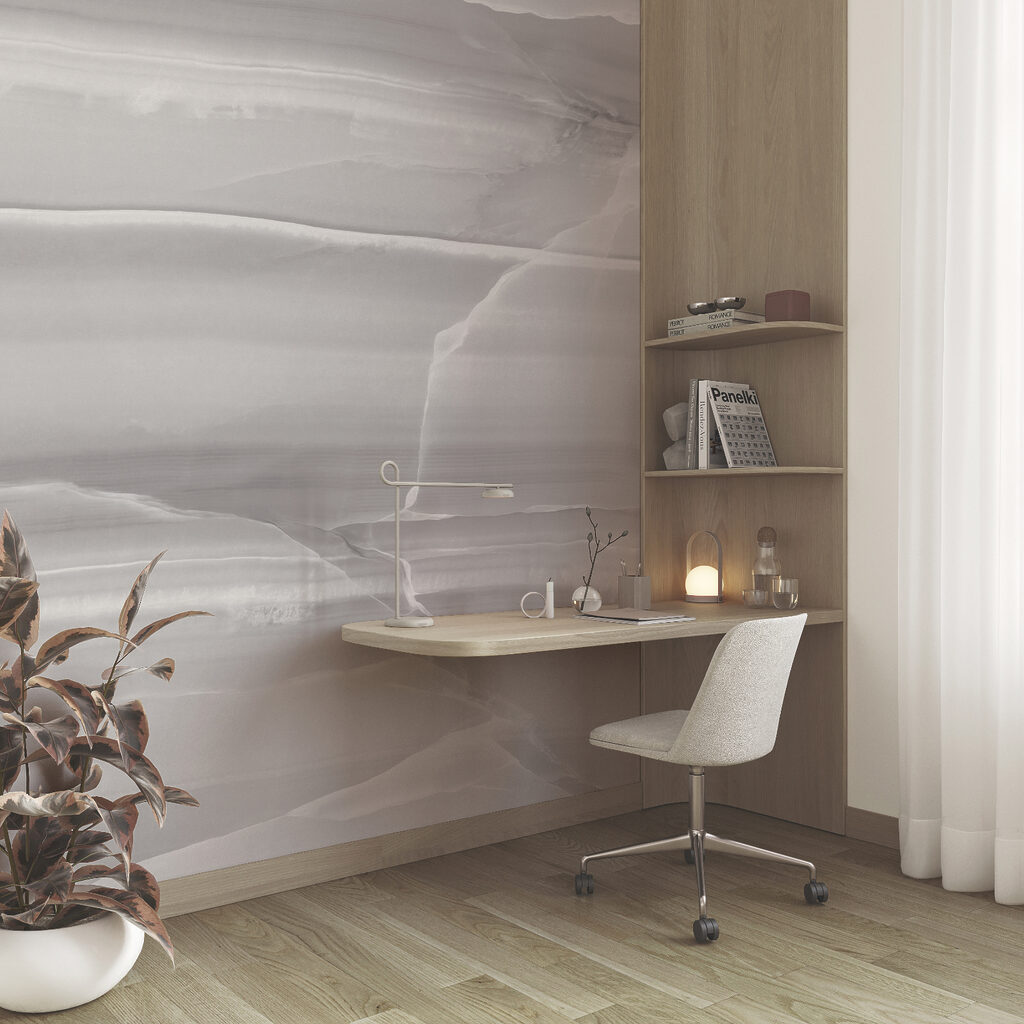 Elegante patronen in subtiele tinten in een interieur