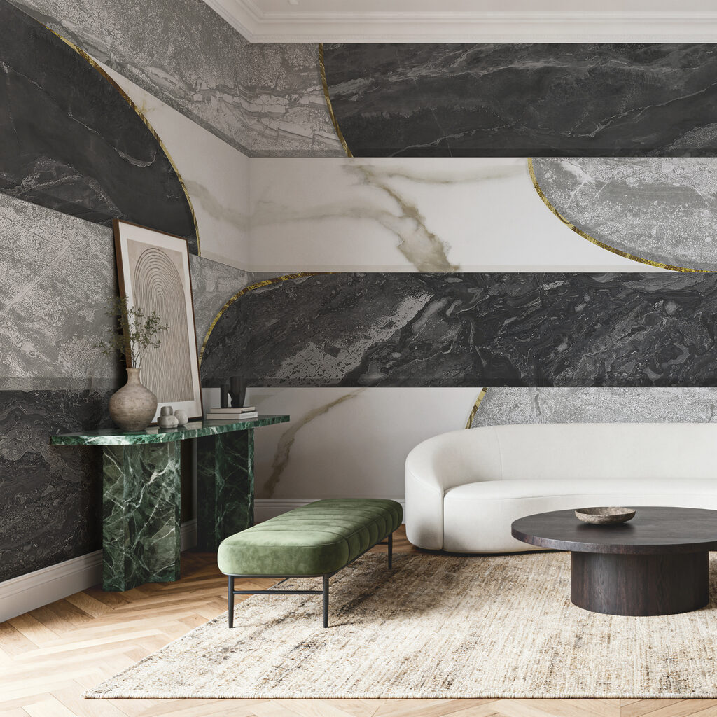 Lange stroken met marmerlijnen — interieur 3