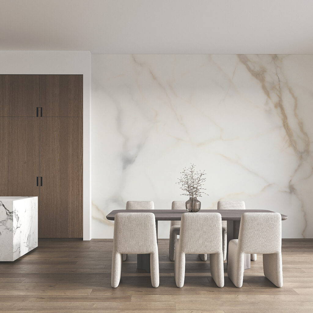 Glad oppervlak met elegante aders in een interieur