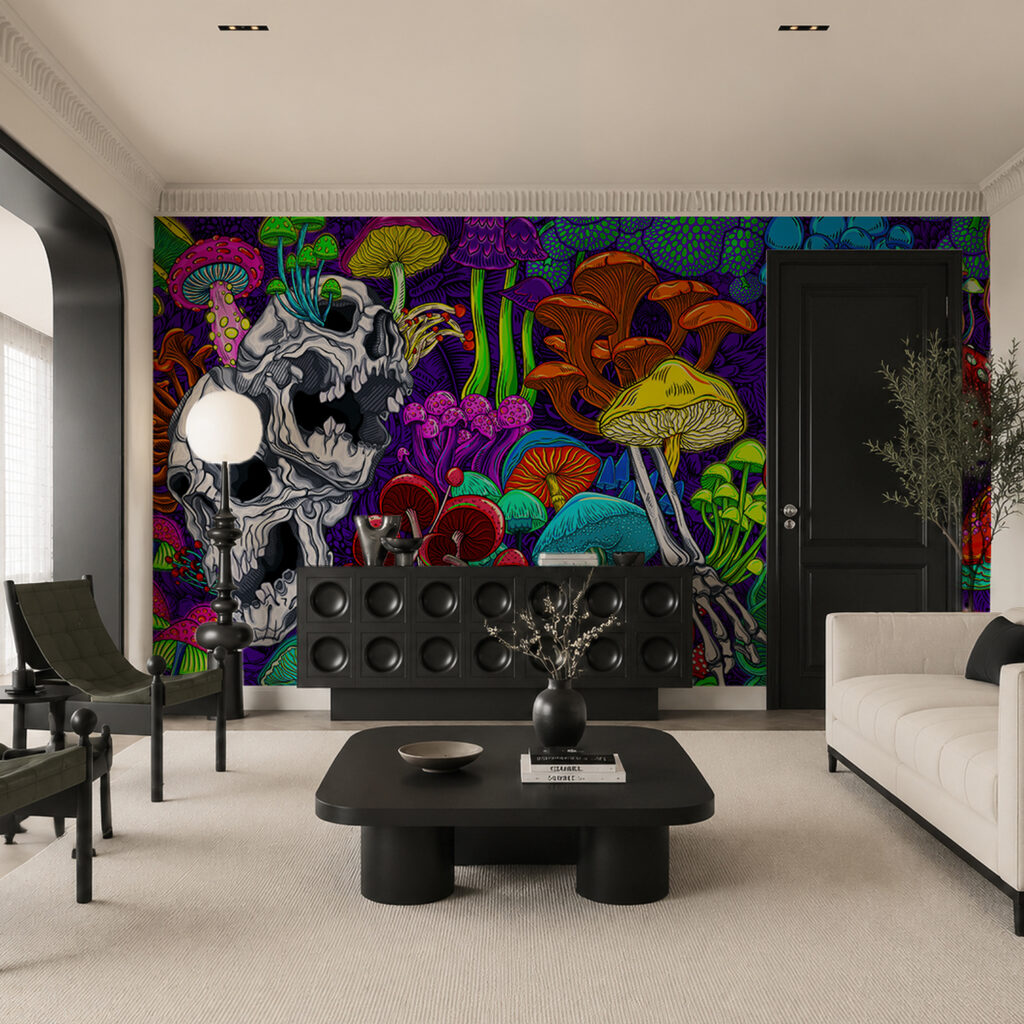 Schedels in een kleurentuin — interieur 3